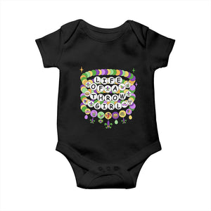 Funny Mardi Gras Throw Girl Life Baby Onesie Friendship Bracelet Beads TS11 Black Print Your Wear