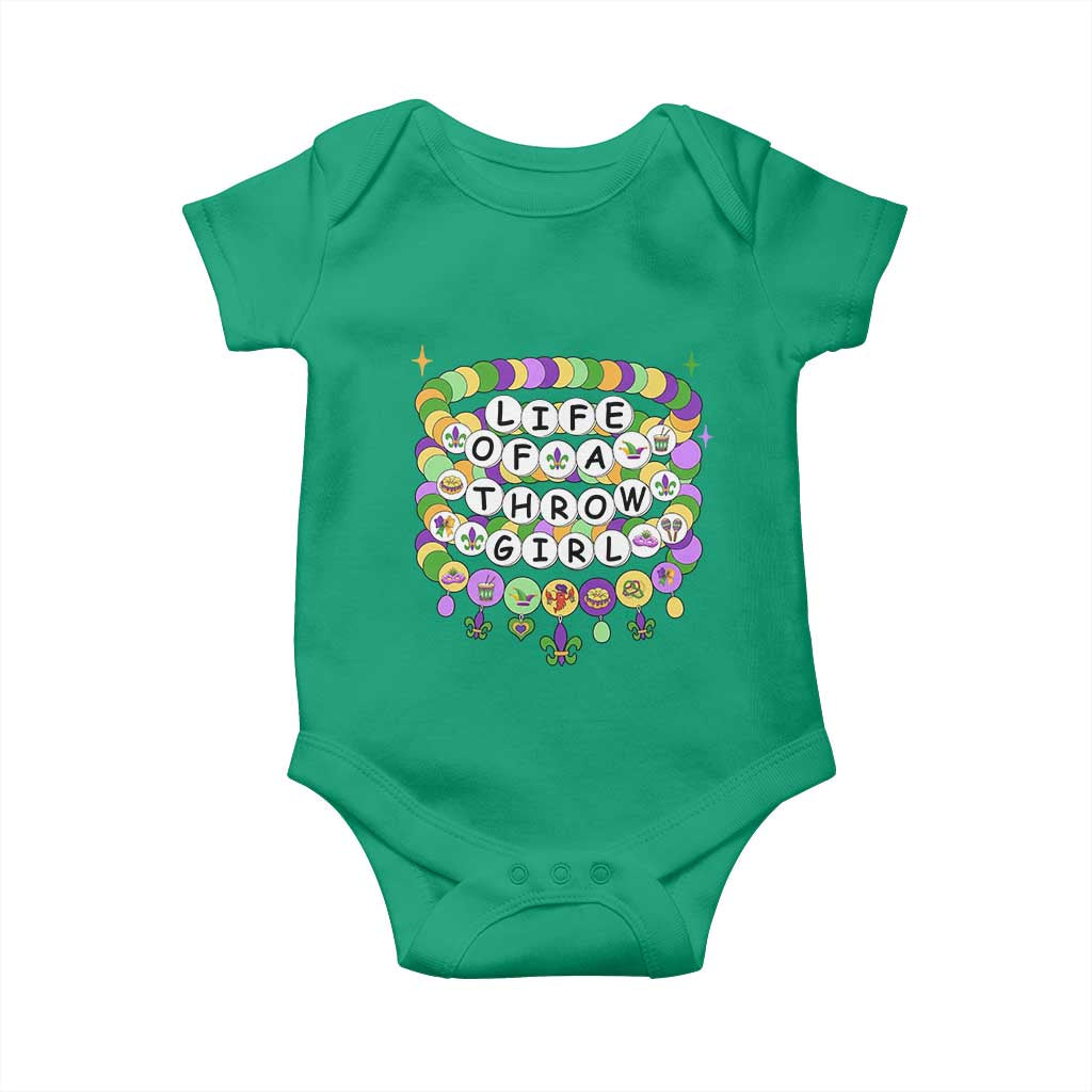 Funny Mardi Gras Throw Girl Life Baby Onesie Friendship Bracelet Beads TS11 Irish Green Print Your Wear