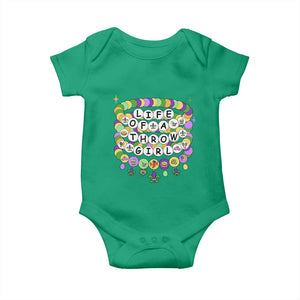 Funny Mardi Gras Throw Girl Life Baby Onesie Friendship Bracelet Beads TS11 Irish Green Print Your Wear