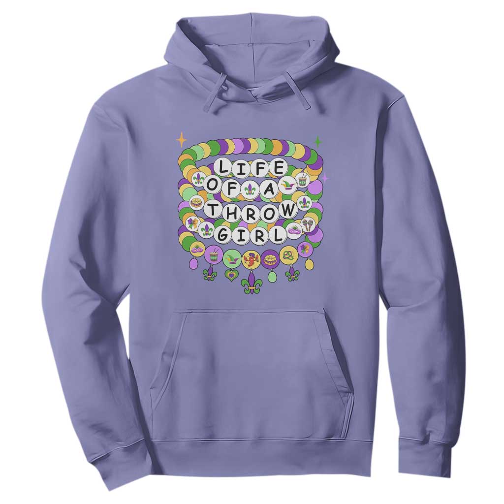 Funny Mardi Gras Throw Girl Life Hoodie Friendship Bracelet Beads TS11 Violet Print Your Wear