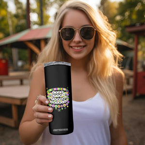 Funny Mardi Gras Throw Girl Life Skinny Tumbler Friendship Bracelet Beads TS11 Print Your Wear