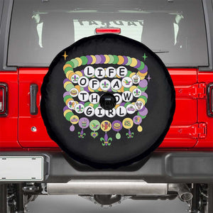 Funny Mardi Gras Throw Girl Life Spare Tire Cover Friendship Bracelet Beads TS11 Black Print Your Wear