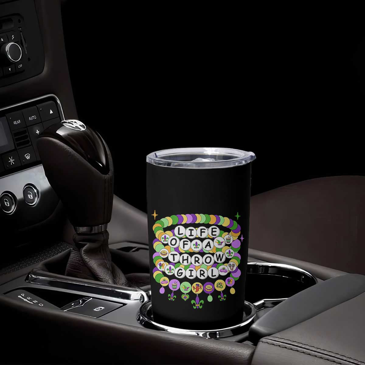 Funny Mardi Gras Throw Girl Life Tumbler Cup Friendship Bracelet Beads TS11 Print Your Wear