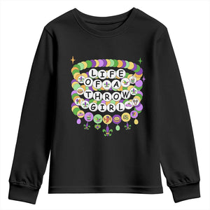 Funny Mardi Gras Throw Girl Life Youth Sweatshirt Friendship Bracelet Beads TS11 Black Print Your Wear