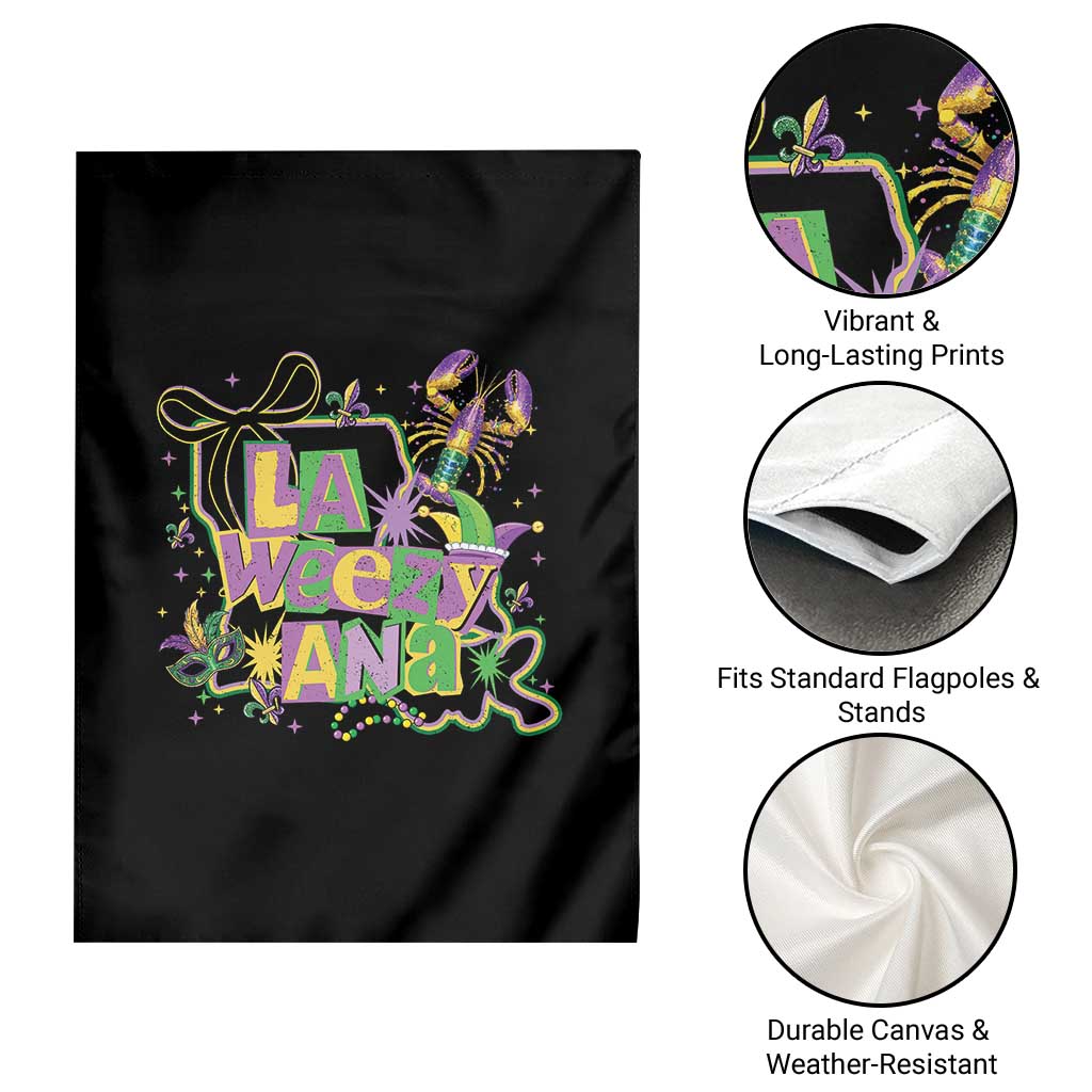 Funny Mardi Gras La Weezy Ana Garden Flag New Orleans Festival Louisiana Map TS11 Print Your Wear