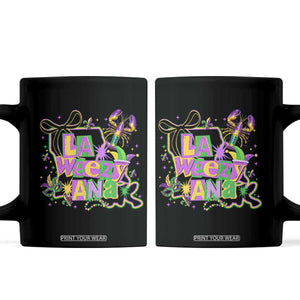 Funny Mardi Gras La Weezy Ana Coffee Mug New Orleans Festival Louisiana Map TS11 Black Print Your Wear