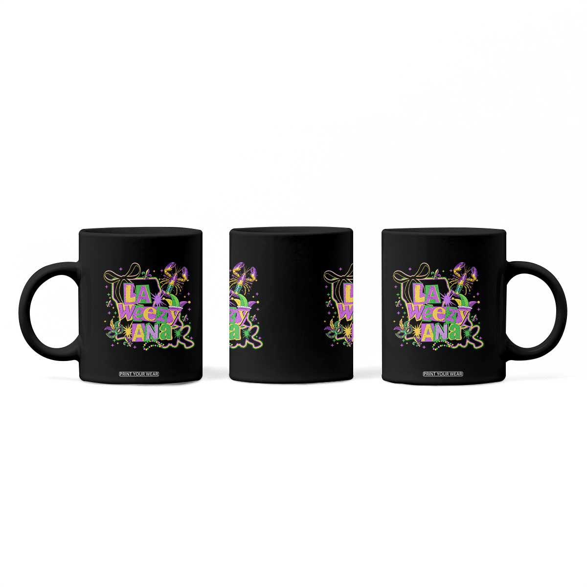 Funny Mardi Gras La Weezy Ana Coffee Mug New Orleans Festival Louisiana Map TS11 Print Your Wear