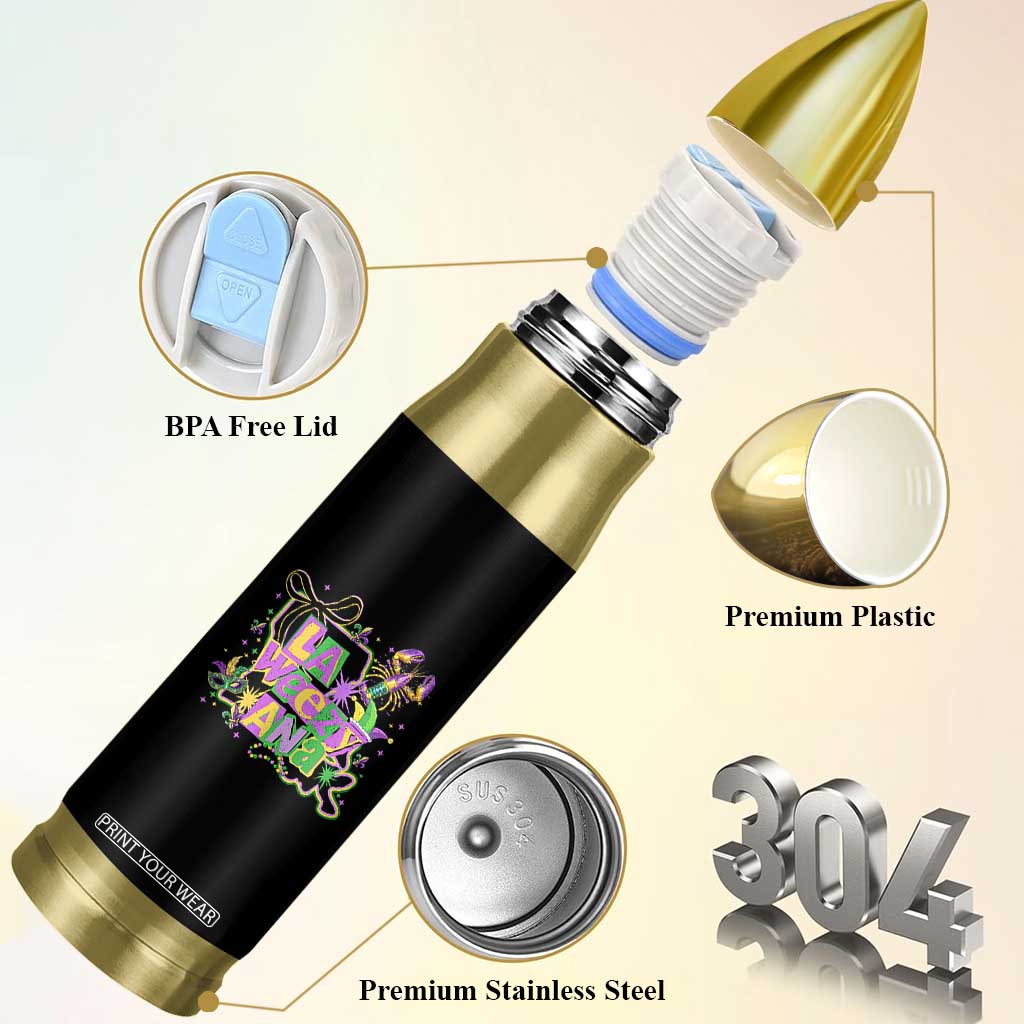 Funny Mardi Gras La Weezy Ana Bullet Tumbler New Orleans Festival Louisiana Map TS11 Print Your Wear
