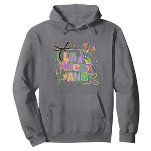 Funny Mardi Gras La Weezy Ana Hoodie New Orleans Festival Louisiana Map TS11 Charcoal Print Your Wear