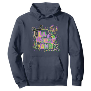 Funny Mardi Gras La Weezy Ana Hoodie New Orleans Festival Louisiana Map TS11 Navy Print Your Wear