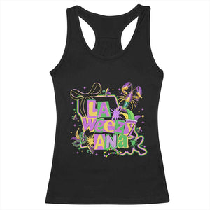 Funny Mardi Gras La Weezy Ana Racerback Tank Top New Orleans Festival Louisiana Map TS11 Black Print Your Wear