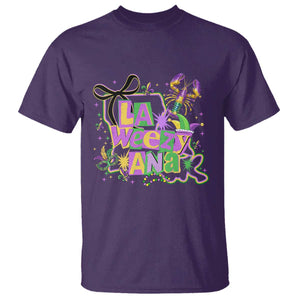 Funny Mardi Gras La Weezy Ana T Shirt New Orleans Festival Louisiana Map TS11 Purple Print Your Wear