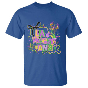 Funny Mardi Gras La Weezy Ana T Shirt New Orleans Festival Louisiana Map TS11 Royal Blue Print Your Wear