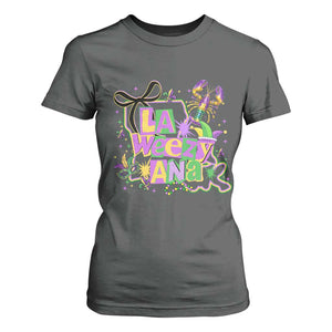 Funny Mardi Gras La Weezy Ana T Shirt For Women New Orleans Festival Louisiana Map TS11 Dark Heather Print Your Wear