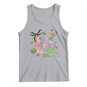 Funny Mardi Gras La Weezy Ana Tank Top New Orleans Festival Louisiana Map TS11 Athletic Heather Print Your Wear