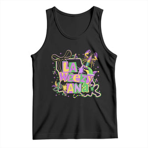 Funny Mardi Gras La Weezy Ana Tank Top New Orleans Festival Louisiana Map TS11 Black Print Your Wear