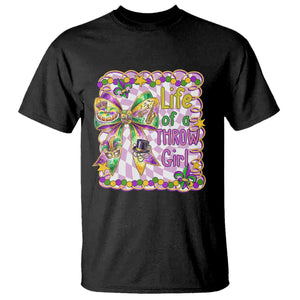 Funny Mardi Gras Throw Girl Life T Shirt Coquette Bow Carnival TS11 Black Print Your Wear