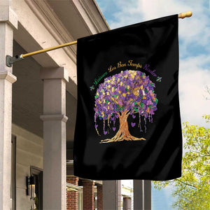 Mardi Gras Tree Brushstroke Graphic Garden Flag Laissez Les Bon Temps Rouler TS11 Print Your Wear