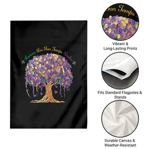 Mardi Gras Tree Brushstroke Graphic Garden Flag Laissez Les Bon Temps Rouler TS11 Print Your Wear