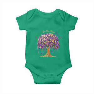 Mardi Gras Tree Brushstroke Graphic Baby Onesie Laissez Les Bon Temps Rouler TS11 Irish Green Print Your Wear