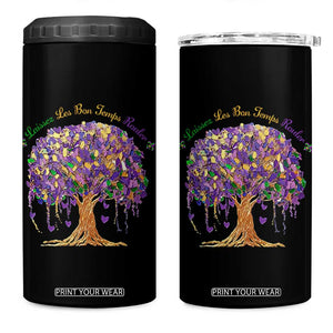 Mardi Gras Tree Brushstroke Graphic 4 in 1 Can Cooler Tumbler Laissez Les Bon Temps Rouler TS11 One Size: 16 oz Black Print Your Wear