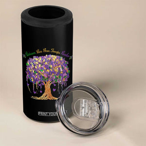 Mardi Gras Tree Brushstroke Graphic 4 in 1 Can Cooler Tumbler Laissez Les Bon Temps Rouler TS11 Print Your Wear