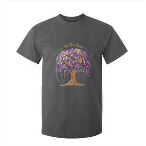 Mardi Gras Tree Brushstroke Graphic T Shirt For Kid Laissez Les Bon Temps Rouler TS11 Dark Heather Print Your Wear