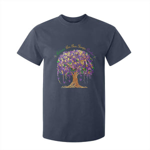Mardi Gras Tree Brushstroke Graphic T Shirt For Kid Laissez Les Bon Temps Rouler TS11 Navy Print Your Wear