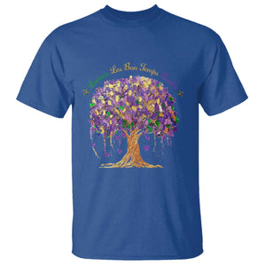 Mardi Gras Tree Brushstroke Graphic T Shirt Laissez Les Bon Temps Rouler TS11 Royal Blue Print Your Wear