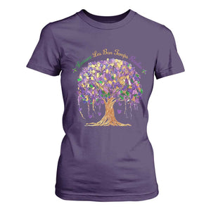 Mardi Gras Tree Brushstroke Graphic T Shirt For Women Laissez Les Bon Temps Rouler TS11 Purple Print Your Wear