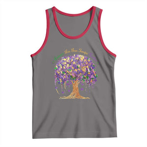 Mardi Gras Tree Brushstroke Graphic Tank Top Laissez Les Bon Temps Rouler TS11 Deep Heather Red Print Your Wear