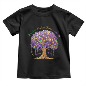 Mardi Gras Tree Brushstroke Graphic Toddler T Shirt Laissez Les Bon Temps Rouler TS11 Black Print Your Wear