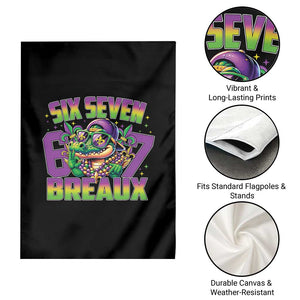 Mardi Gras Six Seven Breaux Garden Flag Funny Mardigator Alligator 6 7 Meme TS11 Print Your Wear