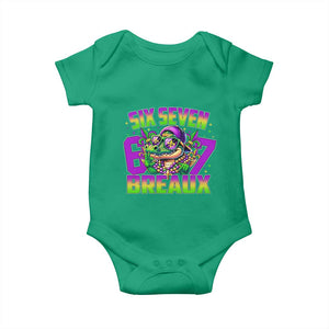 Mardi Gras Six Seven Breaux Baby Onesie Funny Mardigator Alligator 6 7 Meme TS11 Irish Green Print Your Wear
