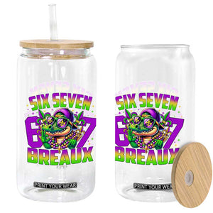 Mardi Gras Six Seven Breaux Glass Can Funny Mardigator Alligator 6 7 Meme TS11 Print Your Wear