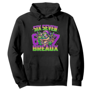 Mardi Gras Six Seven Breaux Hoodie Funny Mardigator Alligator 6 7 Meme TS11 Black Print Your Wear