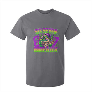 Mardi Gras Six Seven Breaux T Shirt For Kid Funny Mardigator Alligator 6 7 Meme TS11 Charcoal Print Your Wear