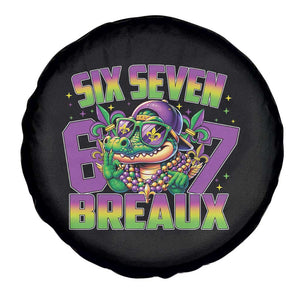 Mardi Gras Six Seven Breaux Spare Tire Cover Funny Mardigator Alligator 6 7 Meme TS11 Print Your Wear