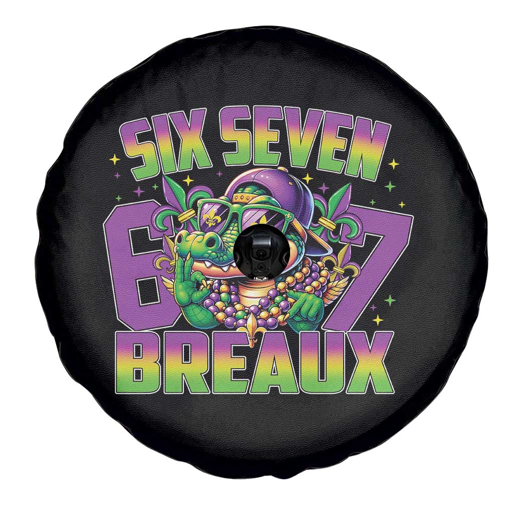 Mardi Gras Six Seven Breaux Spare Tire Cover Funny Mardigator Alligator 6 7 Meme TS11 Print Your Wear