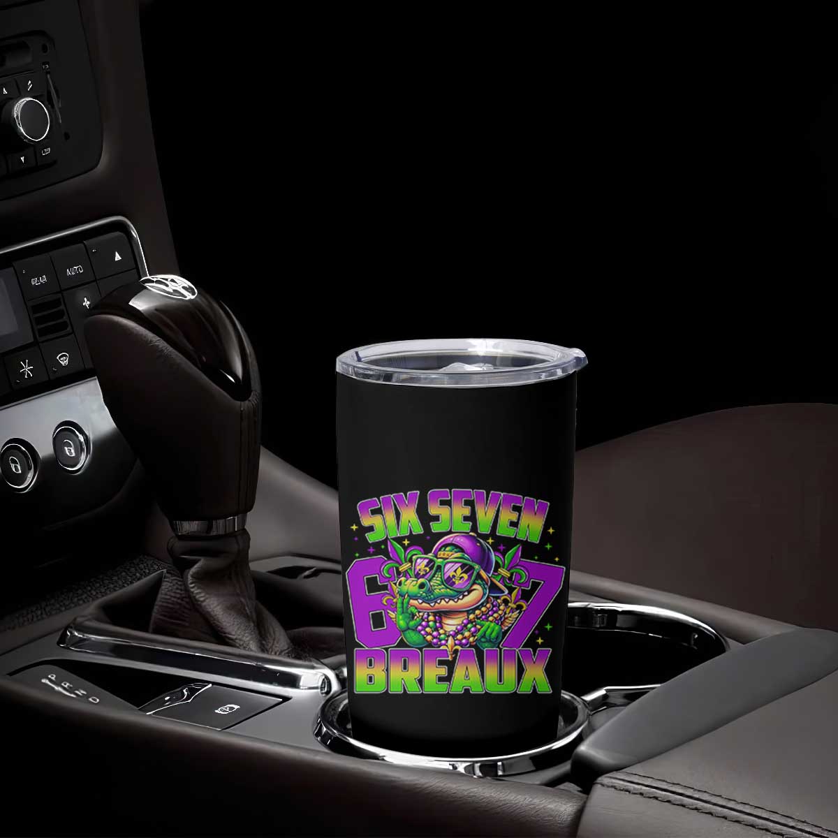 Mardi Gras Six Seven Breaux Tumbler Cup Funny Mardigator Alligator 6 7 Meme TS11 Print Your Wear