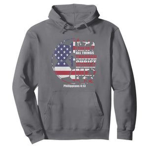 Christian Soccer Hoodie I Can Do All Things Through Christ Who Strengthens Me TS11 Charcoal Print Your Wear