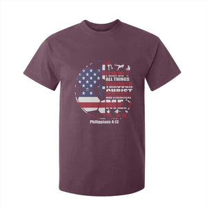 Christian Soccer T Shirt For Kid I Can Do All Things Through Christ Who Strengthens Me TS11 Maroon Print Your Wear