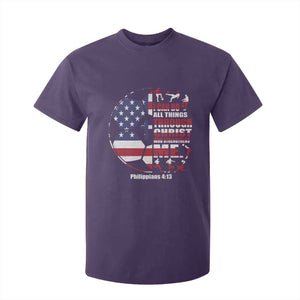 Christian Soccer T Shirt For Kid I Can Do All Things Through Christ Who Strengthens Me TS11 Purple Print Your Wear