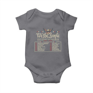 250 Year Timeline 1776 2026 Patriotic Historical Anniversary Baby Onesie TS11 Charcoal Print Your Wear