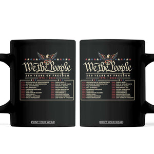 250 Year Timeline 1776 2026 Patriotic Historical Anniversary Coffee Mug TS11 Black Print Your Wear