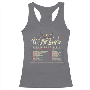 250 Year Timeline 1776 2026 Patriotic Historical Anniversary Racerback Tank Top TS11 Charcoal Print Your Wear