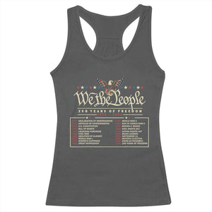 250 Year Timeline 1776 2026 Patriotic Historical Anniversary Racerback Tank Top TS11 Dark Heather Print Your Wear