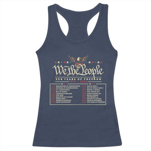 250 Year Timeline 1776 2026 Patriotic Historical Anniversary Racerback Tank Top TS11 Navy Print Your Wear