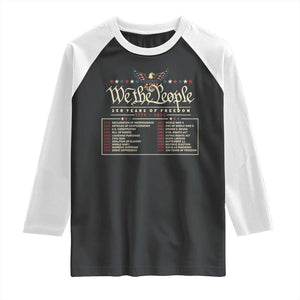 250 Year Timeline 1776 2026 Patriotic Historical Anniversary Raglan Shirt TS11 Black White Print Your Wear