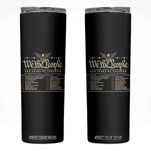 250 Year Timeline 1776 2026 Patriotic Historical Anniversary Skinny Tumbler TS11 Black Print Your Wear